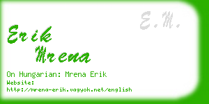 erik mrena business card